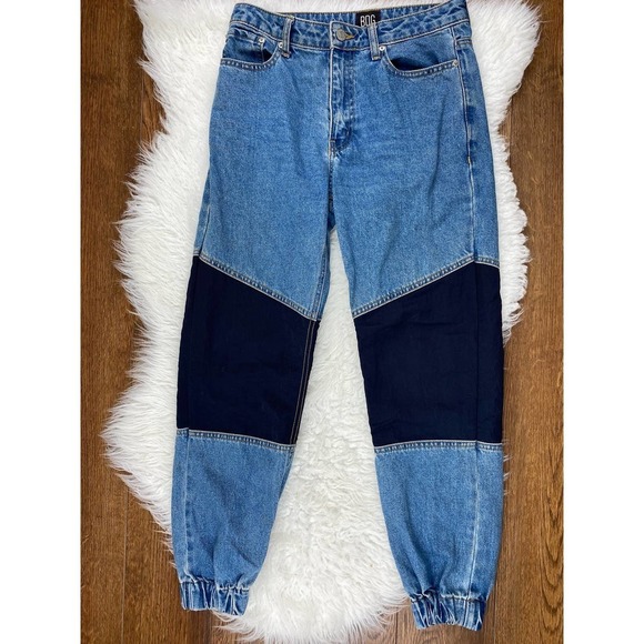 Urban Outfitters BDG Size 25 Colorblock Denim Joggers - Picture 1 of 8